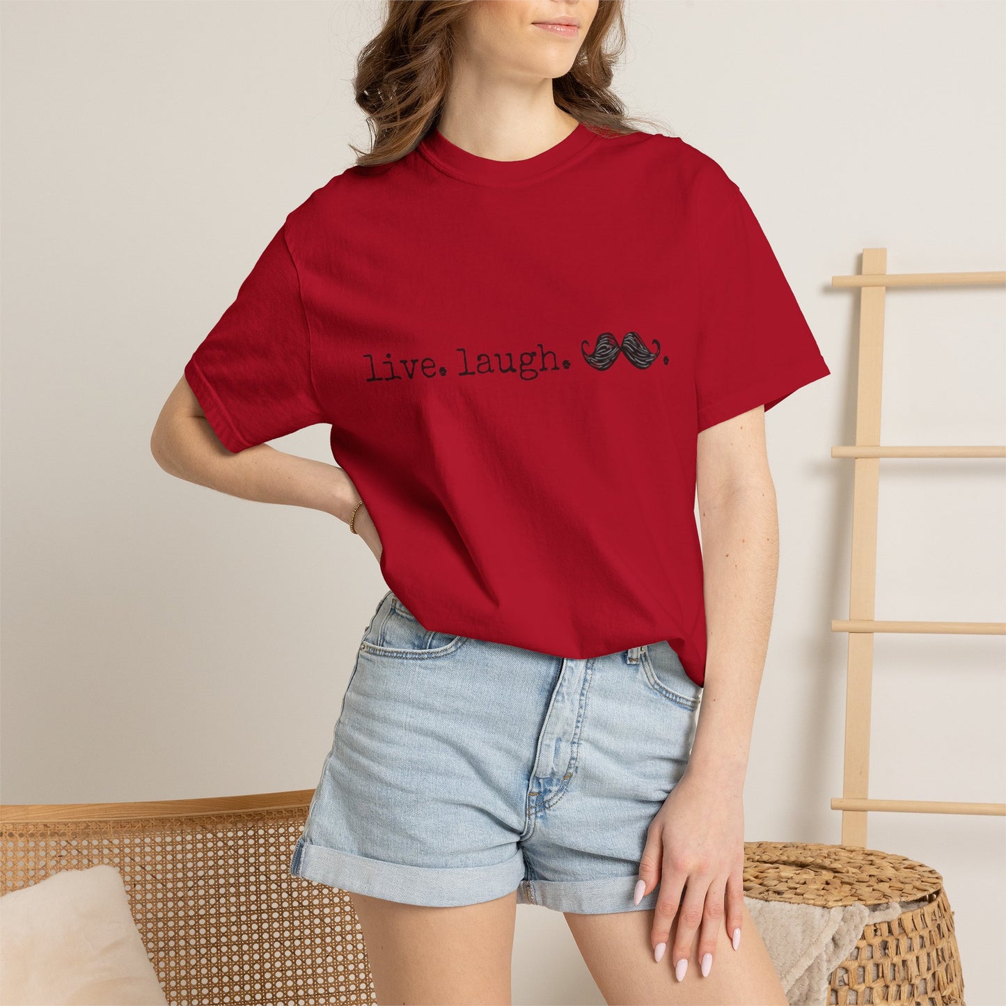 Live. Laugh. Mustache. T-Shirt