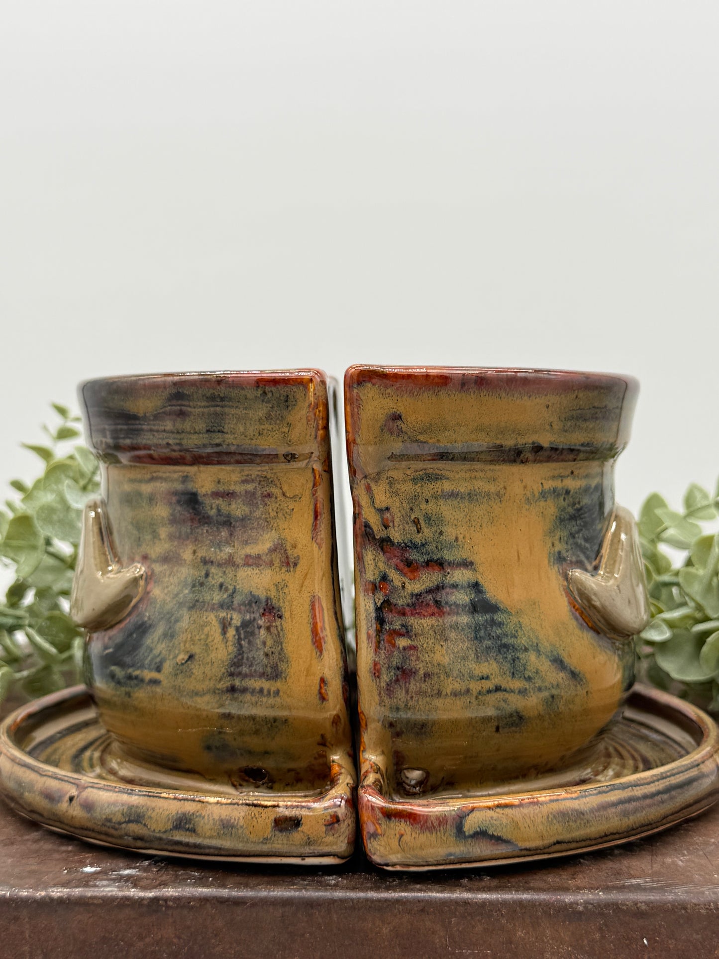 Stached Pot Book Ends