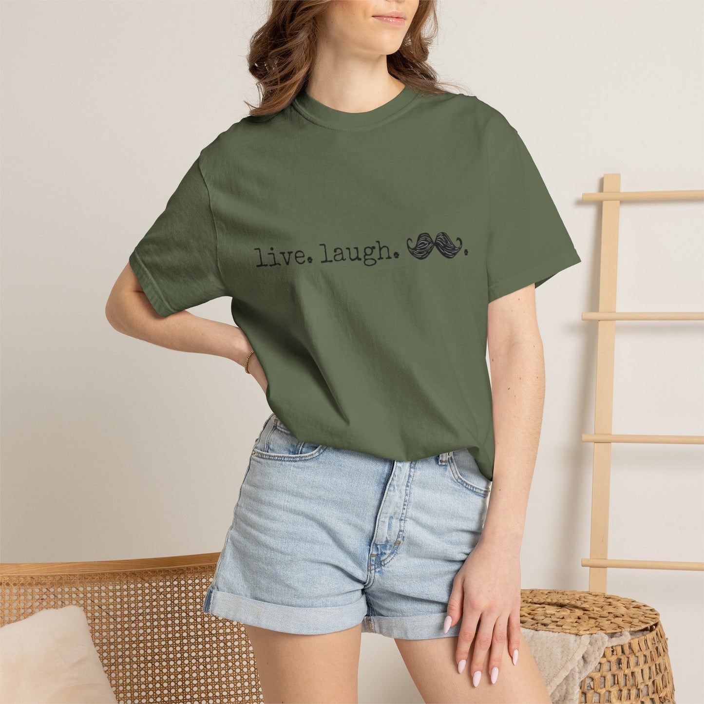 Live. Laugh. Mustache. T-Shirt