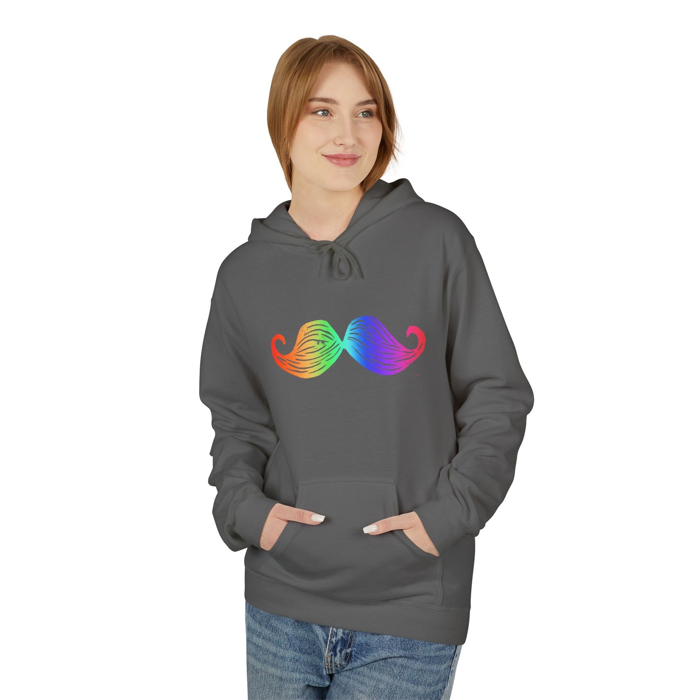 Rainbow Mustache Hoodie