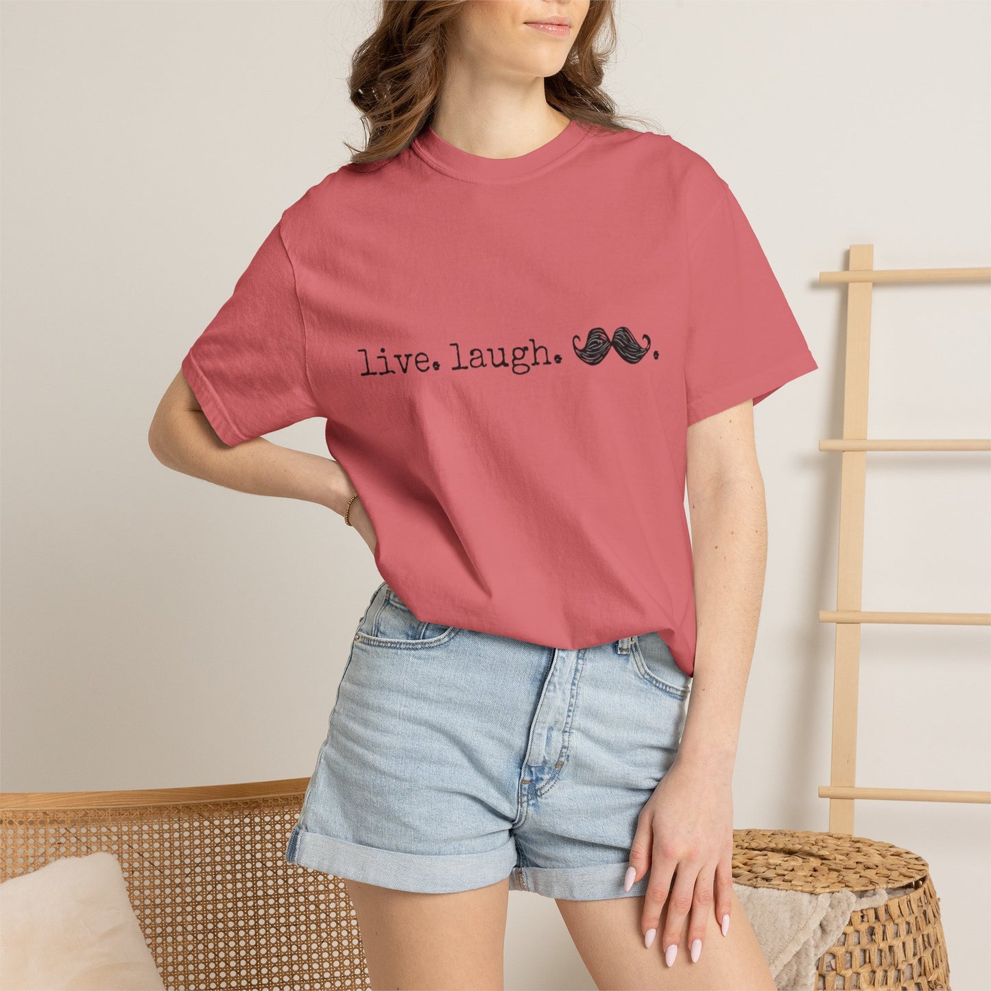 Live. Laugh. Mustache. T-Shirt