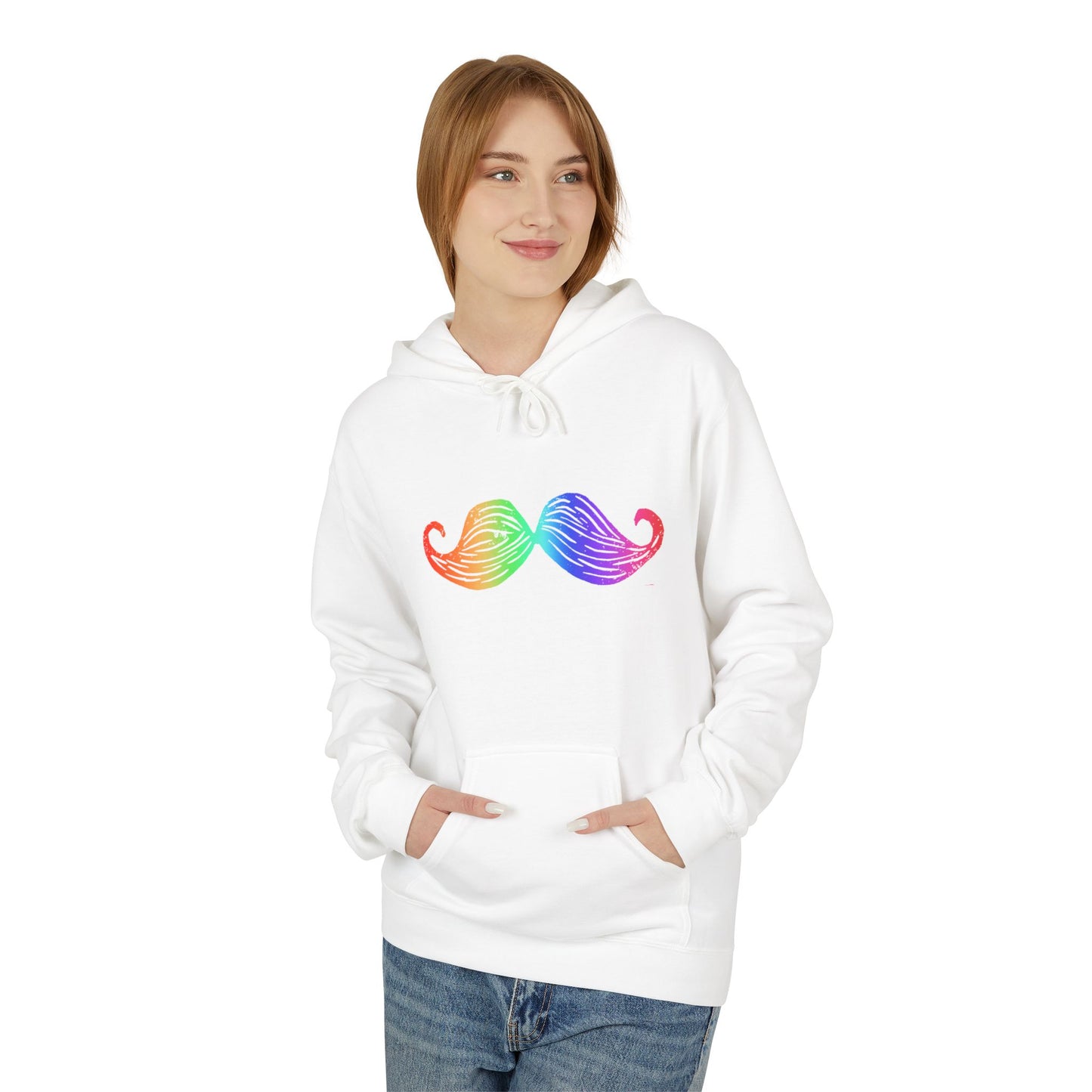 Rainbow Mustache Hoodie