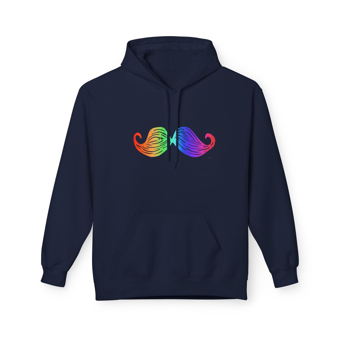 Rainbow Mustache Hoodie