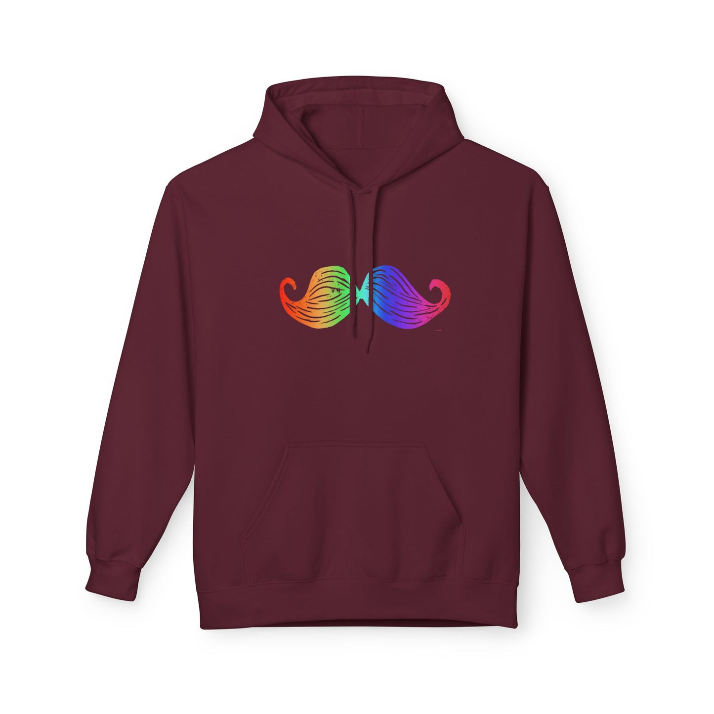 Rainbow Mustache Hoodie