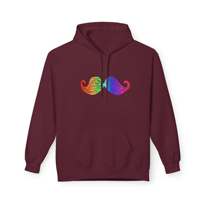 Rainbow Mustache Hoodie
