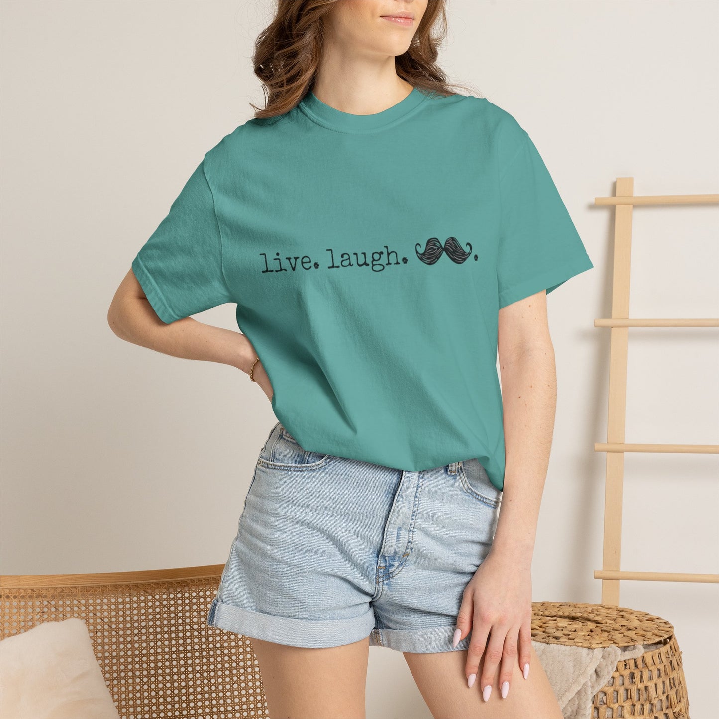 Live. Laugh. Mustache. T-Shirt