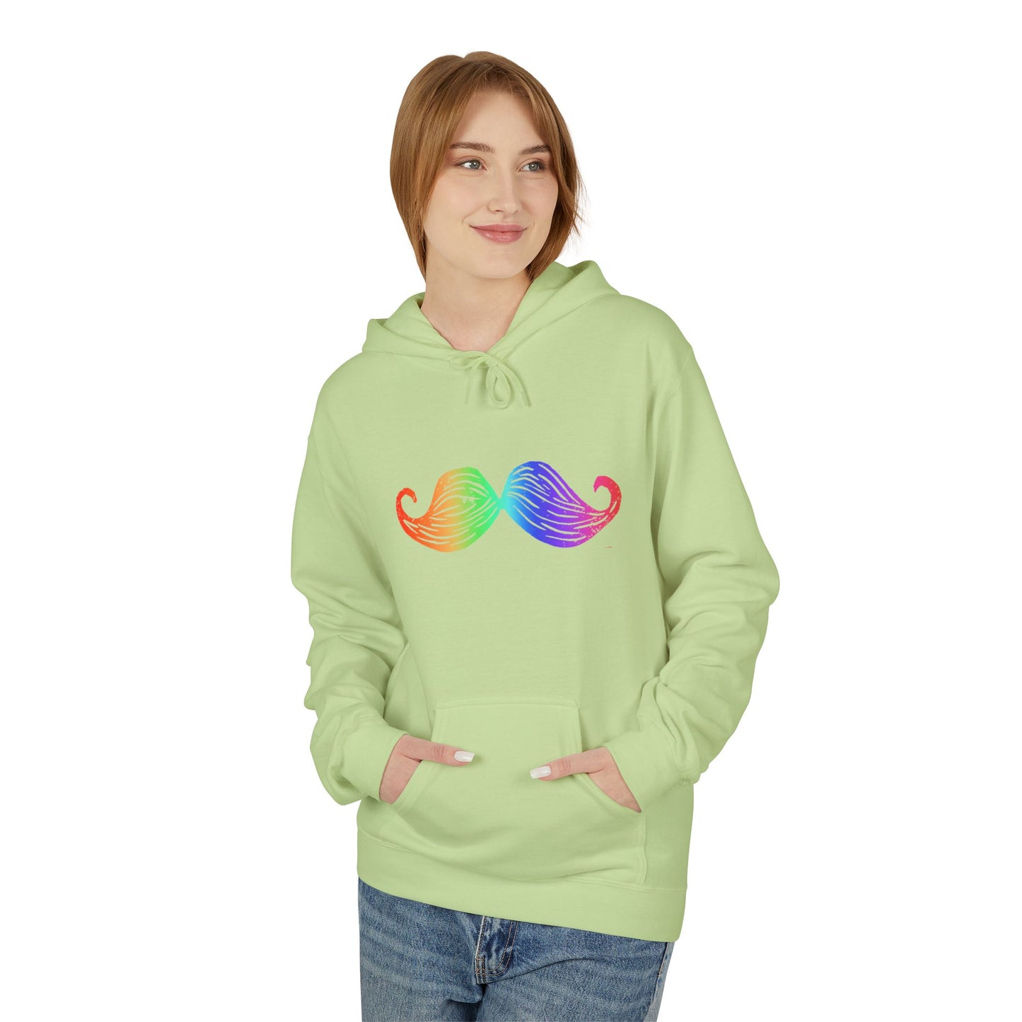 Rainbow Mustache Hoodie