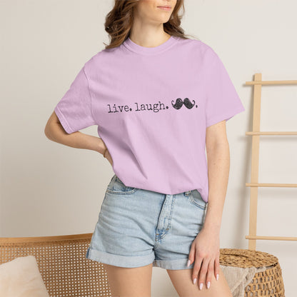 Live. Laugh. Mustache. T-Shirt