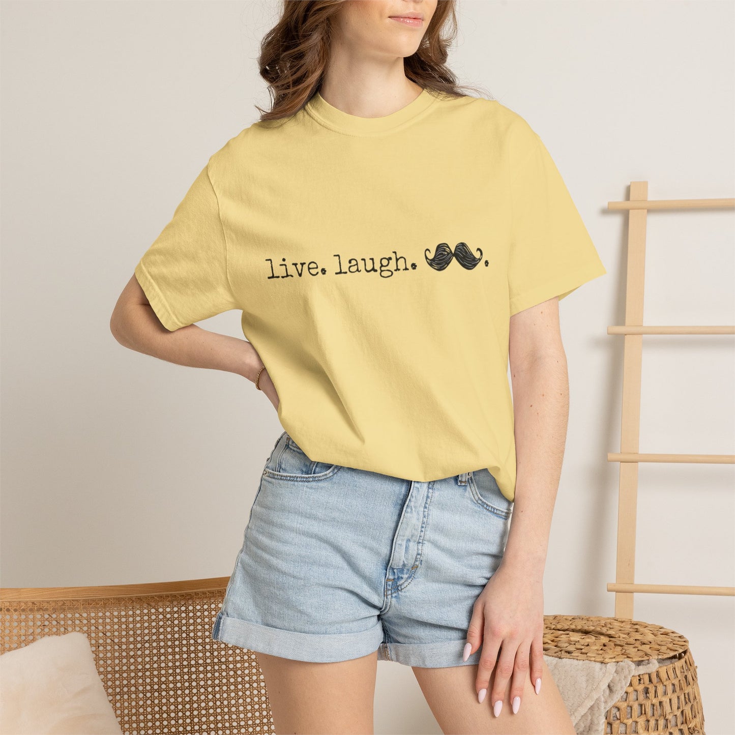Live. Laugh. Mustache. T-Shirt