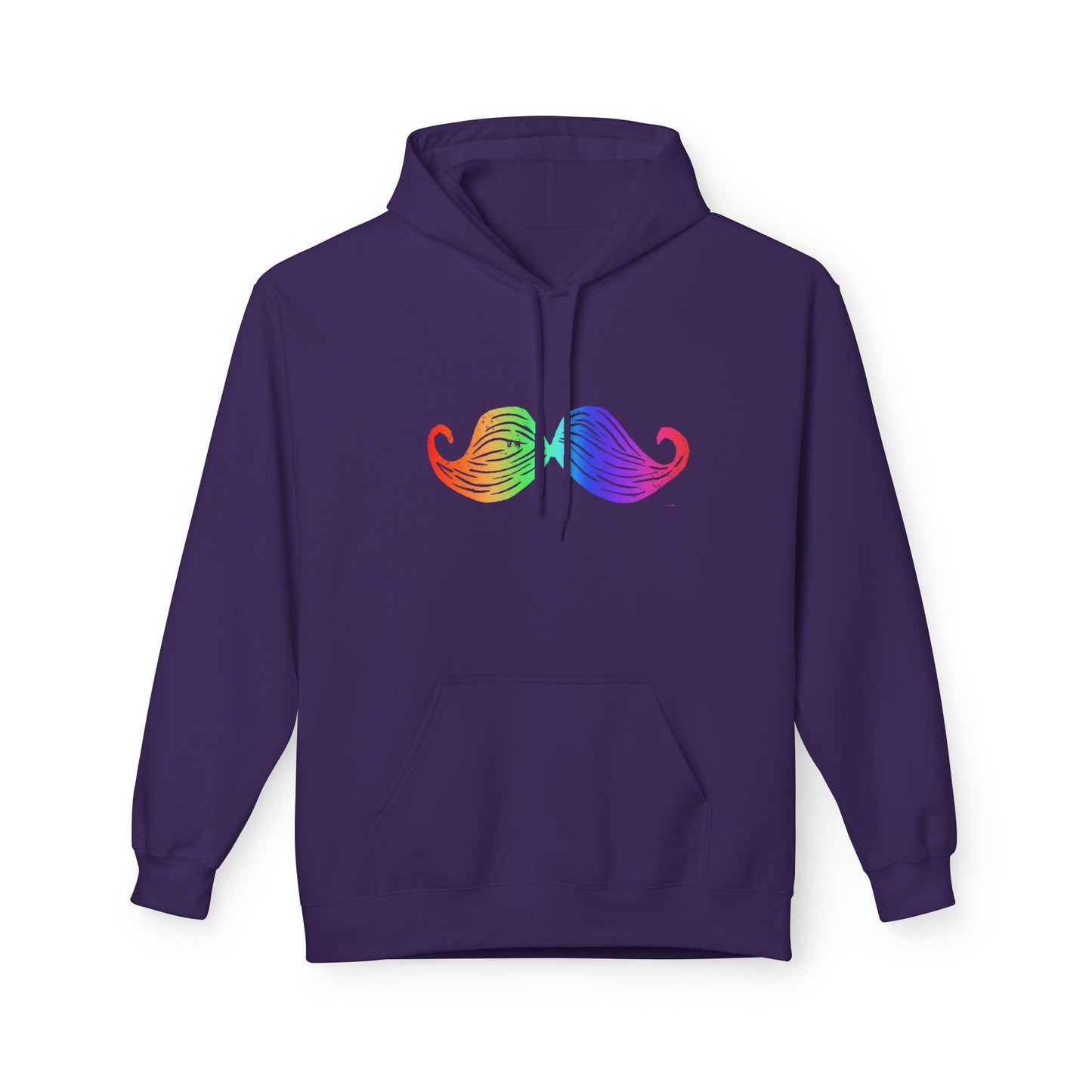 Rainbow Mustache Hoodie