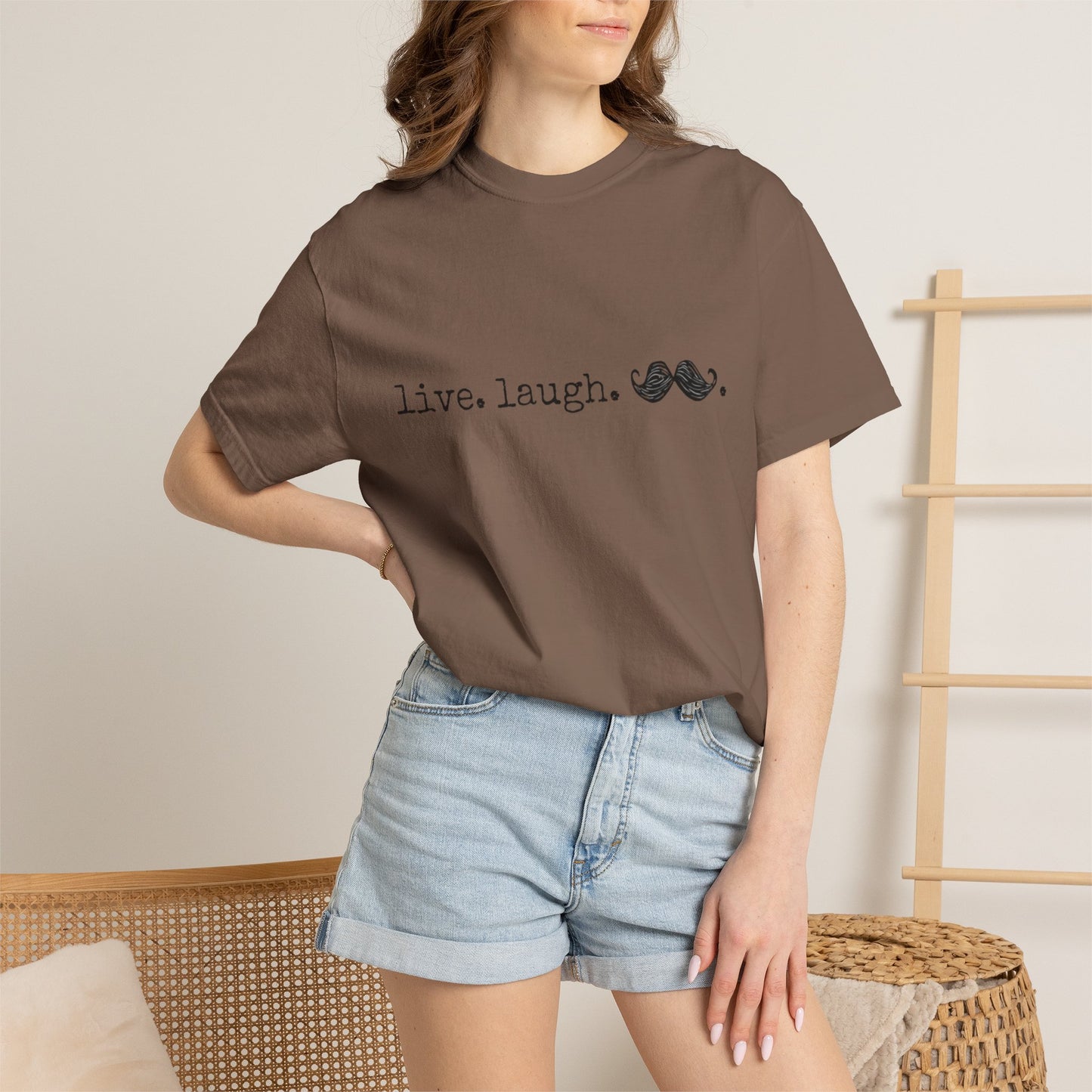 Live. Laugh. Mustache. T-Shirt