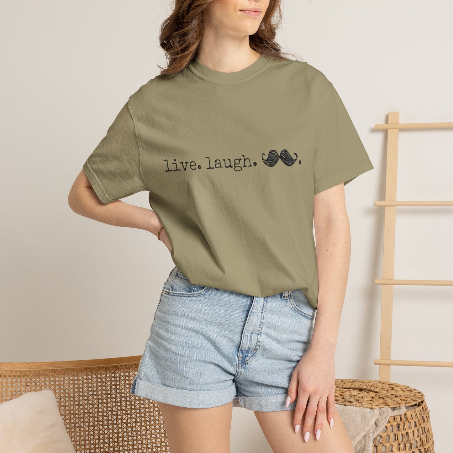 Live. Laugh. Mustache. T-Shirt