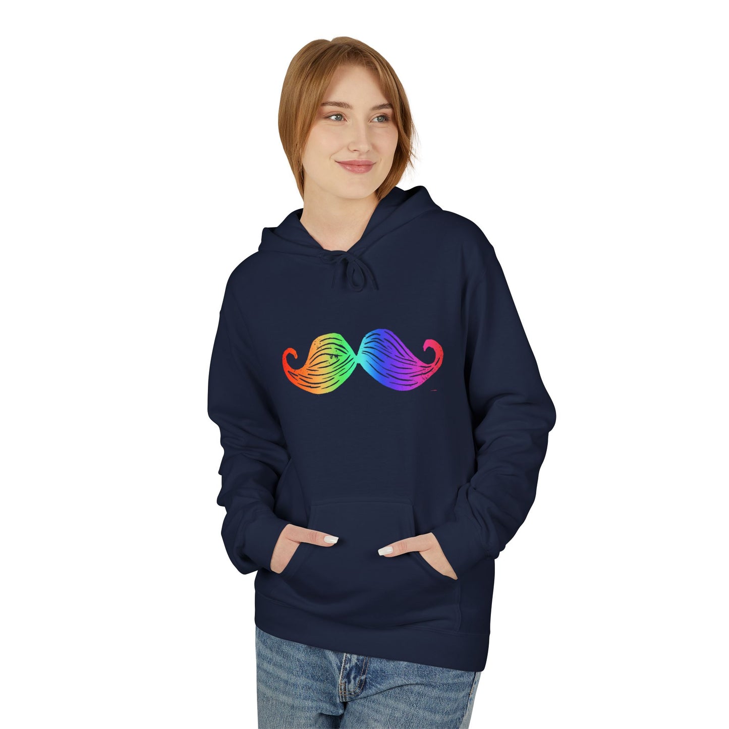 Rainbow Mustache Hoodie