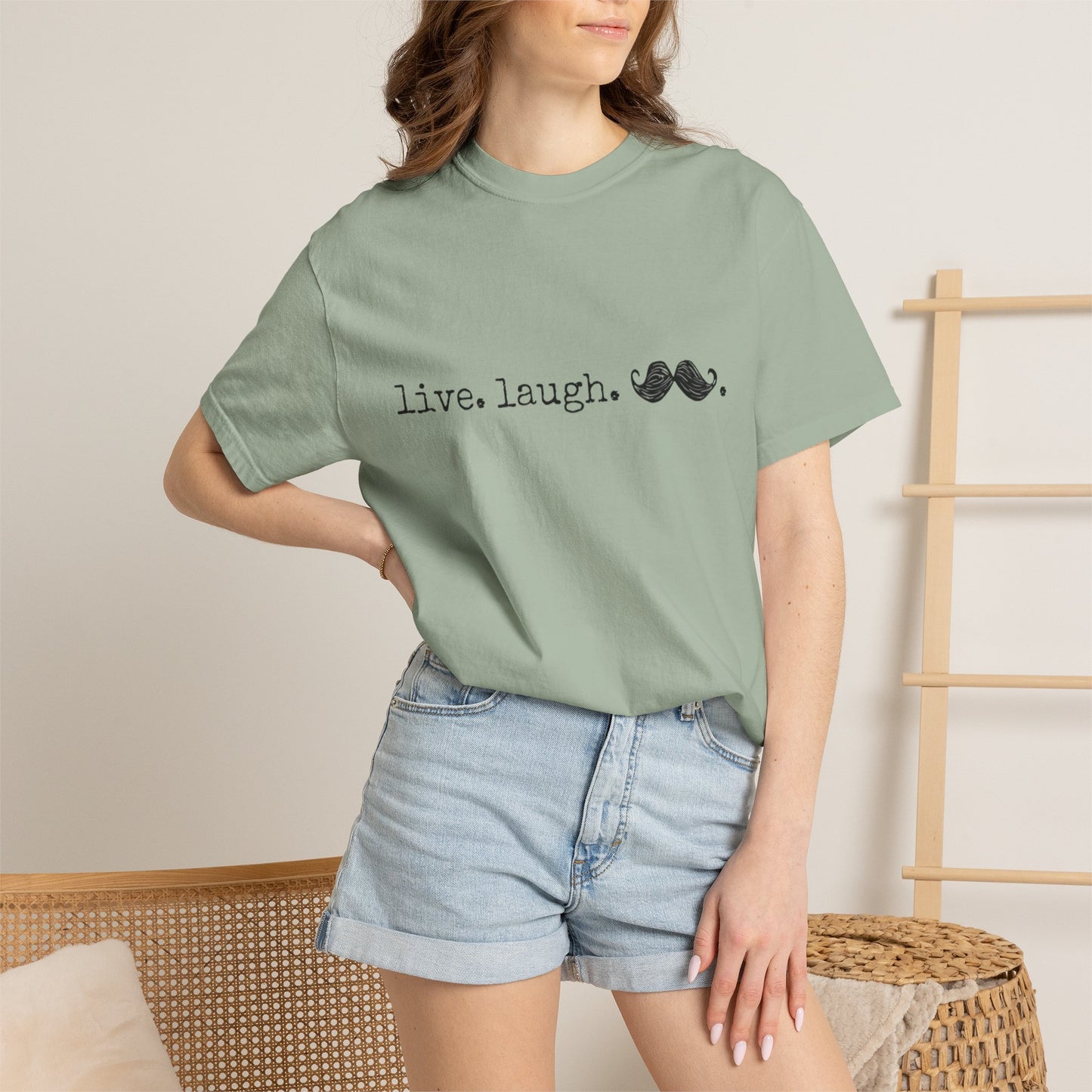 Live. Laugh. Mustache. T-Shirt