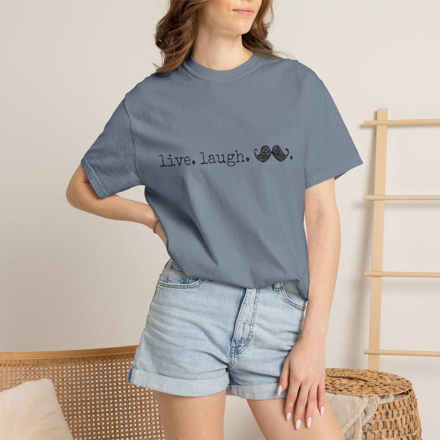Live. Laugh. Mustache. T-Shirt