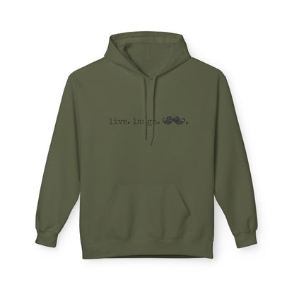 Live. Laugh. Mustache. Hoodie