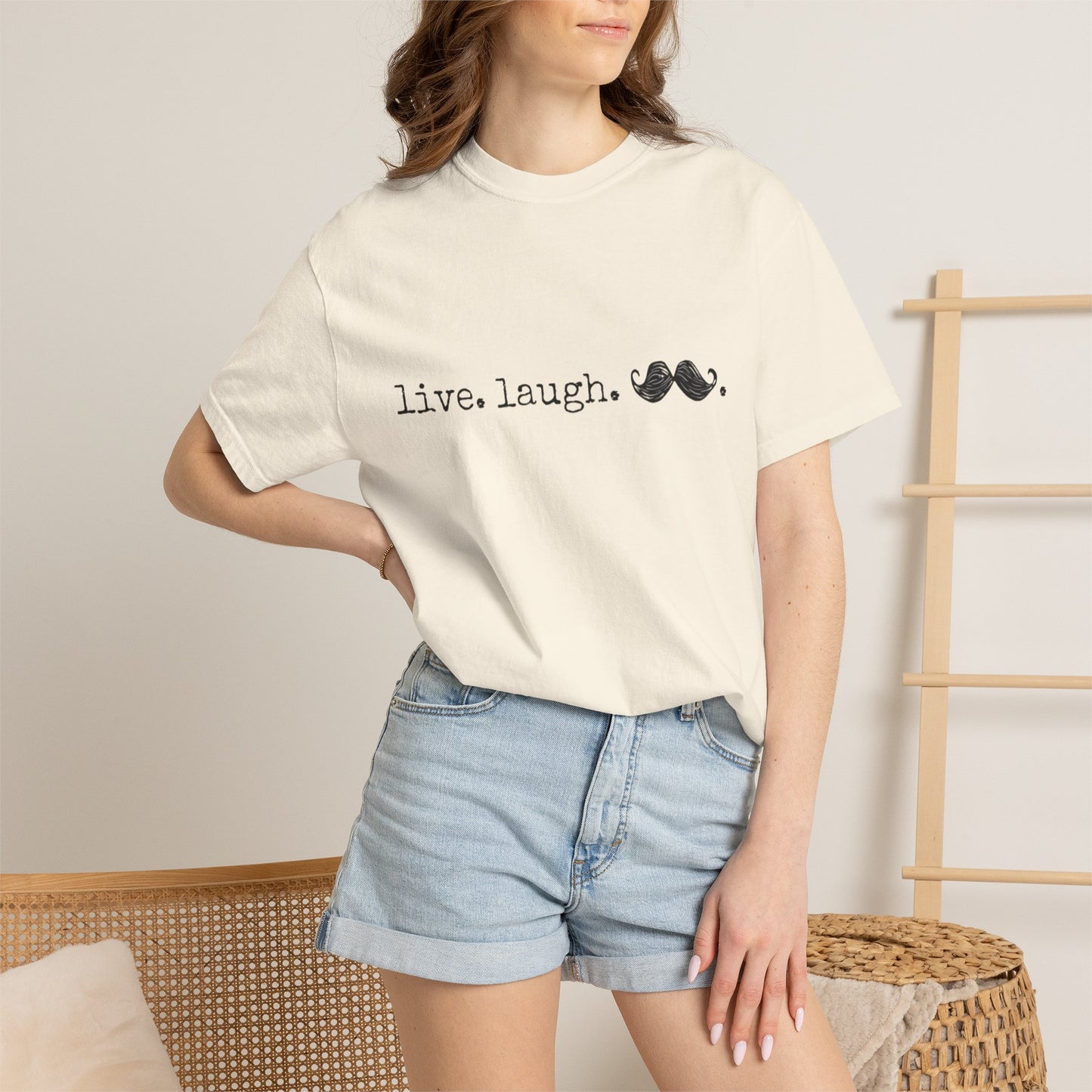 Live. Laugh. Mustache. T-Shirt