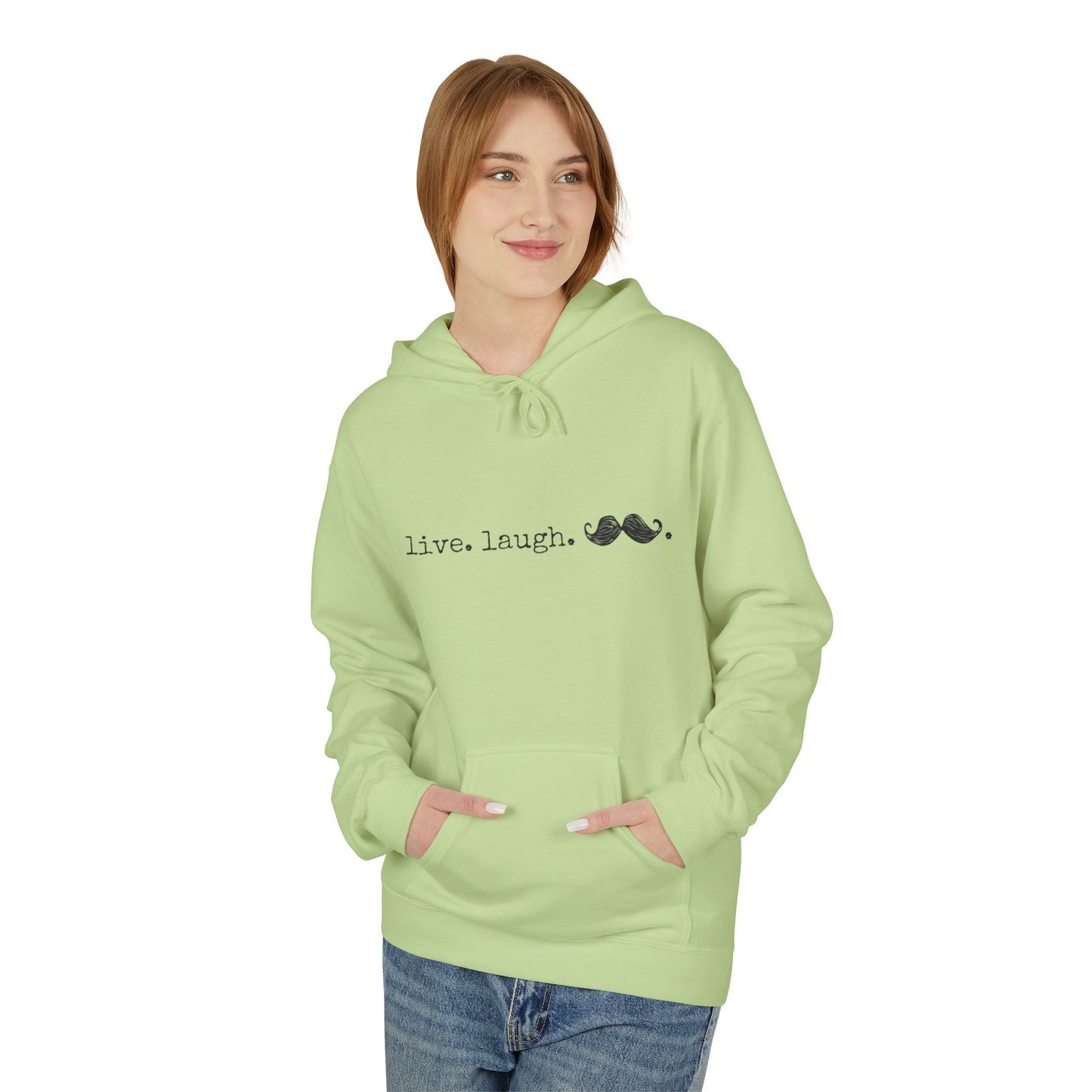 Live. Laugh. Mustache. Hoodie