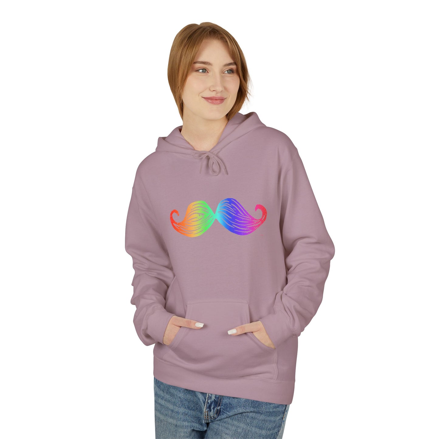 Rainbow Mustache Hoodie