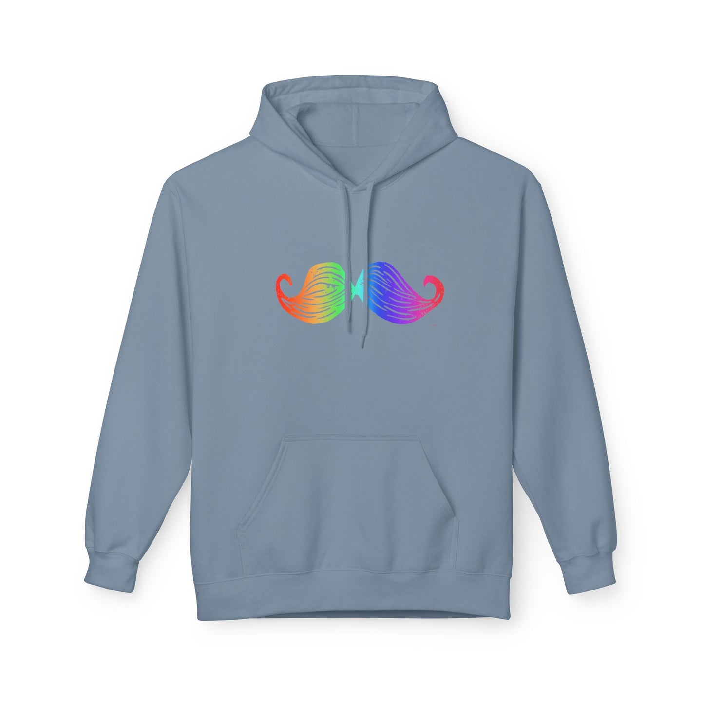 Rainbow Mustache Hoodie
