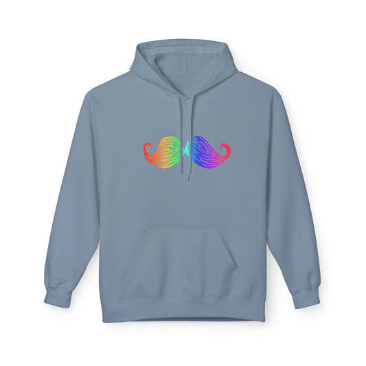 Rainbow Mustache Hoodie
