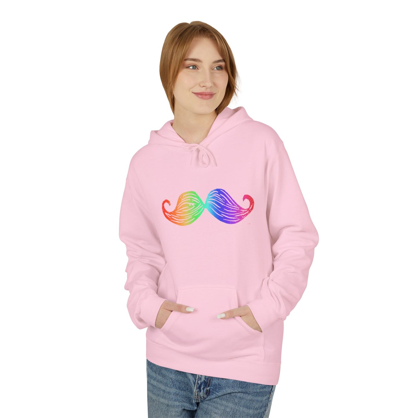 Rainbow Mustache Hoodie