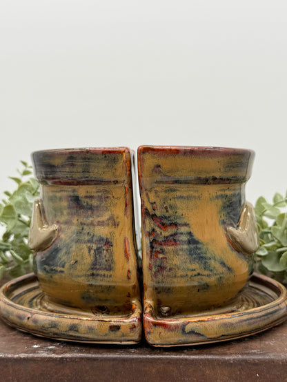 Stached Pot Book Ends